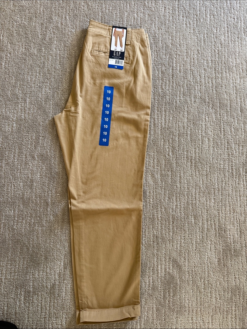 GAP Men's Straight-Leg Chinos in Khaki Tan